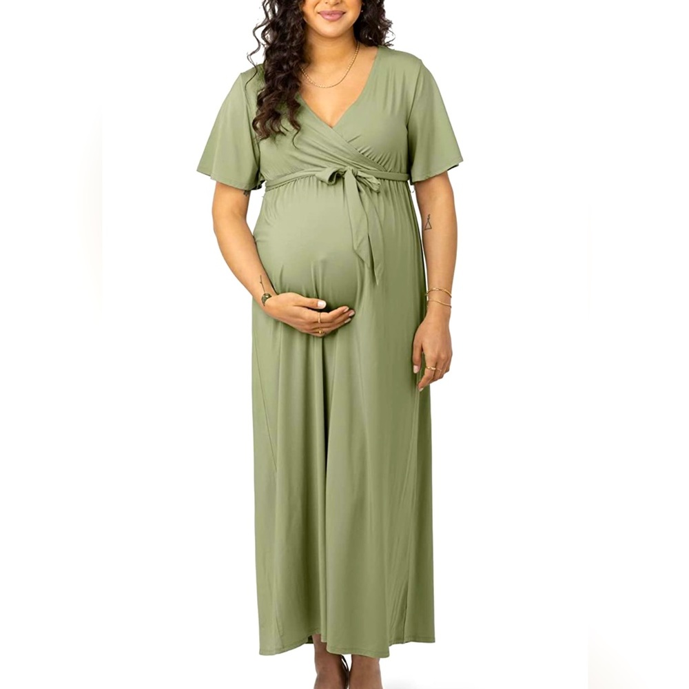 NWT Kindred Bravely Maternity Maxi Dress - Rosemary Color Size Small